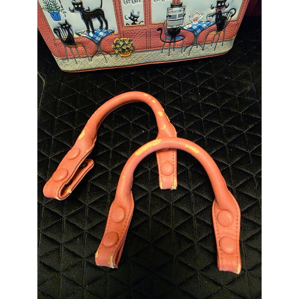 Vendula London Cat Cafe Grab Bag Matching Wallet - Retired (Damaged Handles) - Picture 6 of 10